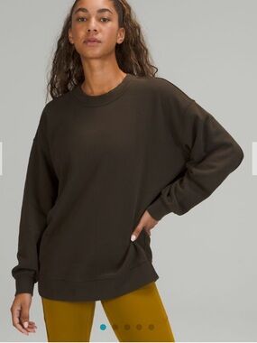 lululemon athletica Perfectly Oversized Crew Sweatshirt - Dark Olive